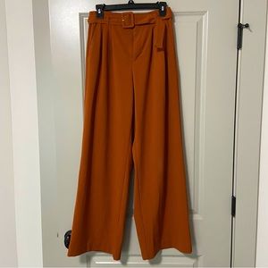 Burnt Orange Flowy Pants with Belt - A New Day (Target)